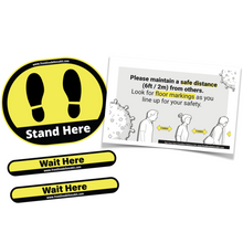Load image into Gallery viewer, Social Distancing Pack (Poster & 3 Floor Decals)